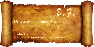 Drabek Fiametta névjegykártya
